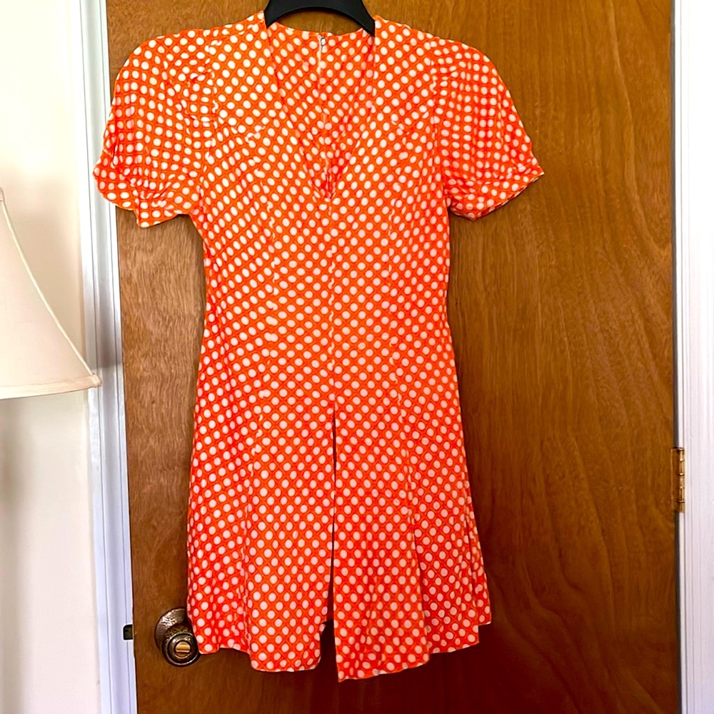 Vintage orange/white dress XS/Small
